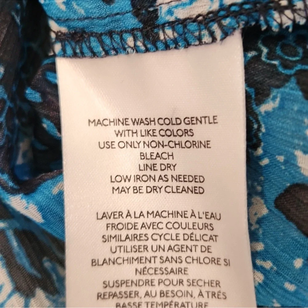 NWT Anthropologie By Anthropologie Sheer Printed Peasant SIZE SMALL - Picture 6 of 10